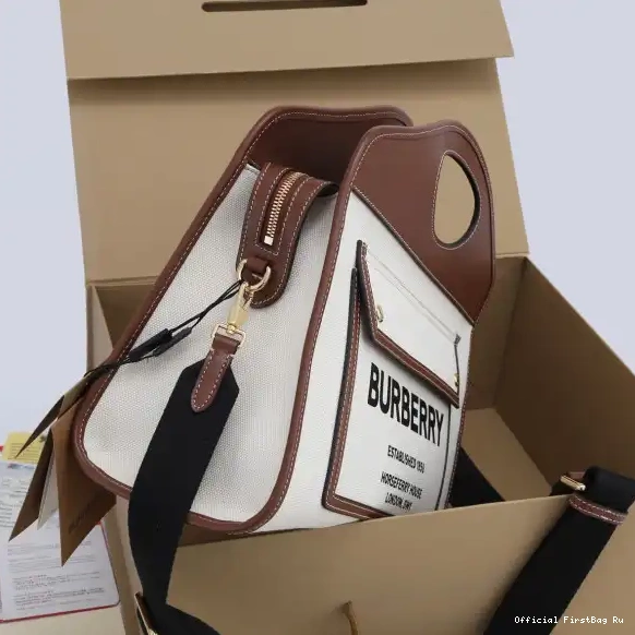 Official First Bag Ru Bag-37*15*34CM Pocket BURBERRY 0603